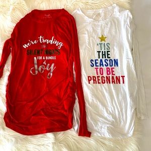 Motherhood Maternity Christmas Shirts